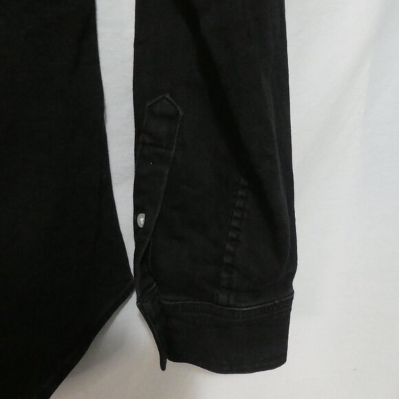 TOPMAN - Stretch - Skinny | medium | Stylish Black Long Sleeve Slim Fit Shirt - Picture 8 of 14